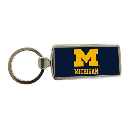 R & R IMPORTS R & R Imports KCM2-C-MIC19 Michigan Wolverines Metal Keychain - Pack of 2 KCM2-C-MIC19